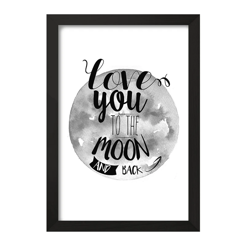 تابلو خندالو مدل Love You To The Moon کد F11537