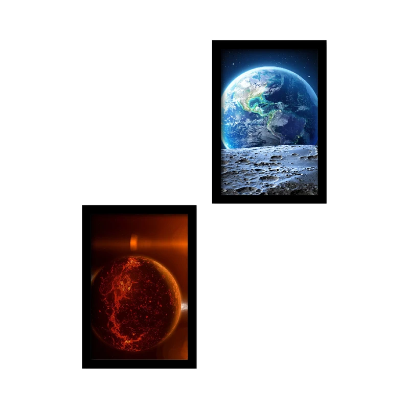 تابلو مدل ناسا فضا طرح سیاره های زمین و ناهید زهره کد km-1212 مجموعه 2 عددی