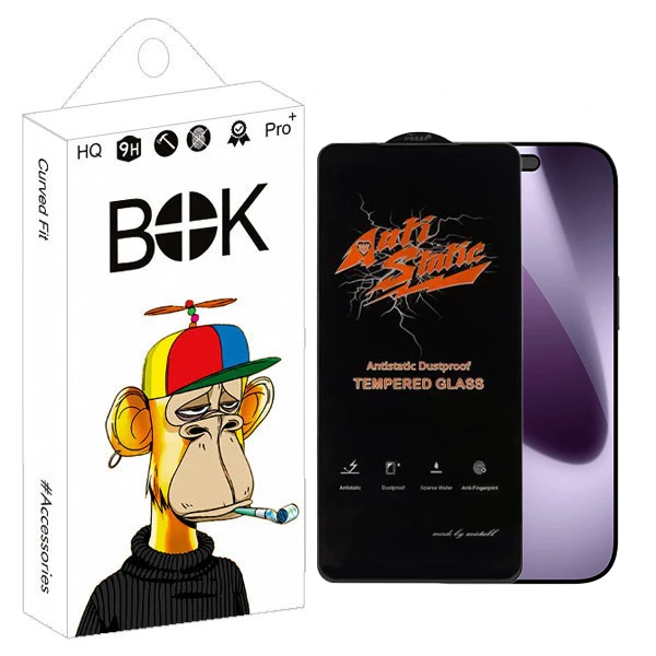 محافظ صفحه نمایش آنتی‌استاتیک بوک مدل Duron مناسب برای گوشی موبایل اپل IPhone 17 pro