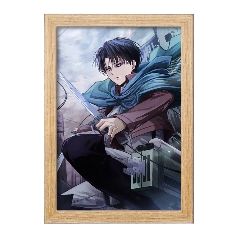 تابلو خندالو مدل لیوای و میکاسا انیمه اتک آن تایتان Attack on Titan  کد 10983