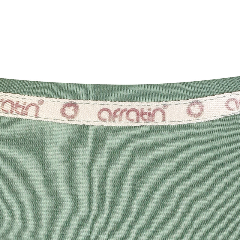 ست کراپ تی شرت و شلوارک زنانه افراتین مدل 6598 رنگ سبز