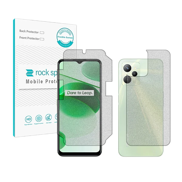 محافظ صفحه نمایش مات راک اسپیس مدل HyMTT مناسب برای گوشی موبایل ریلمی C35 به همراه محافظ پشت گوشی