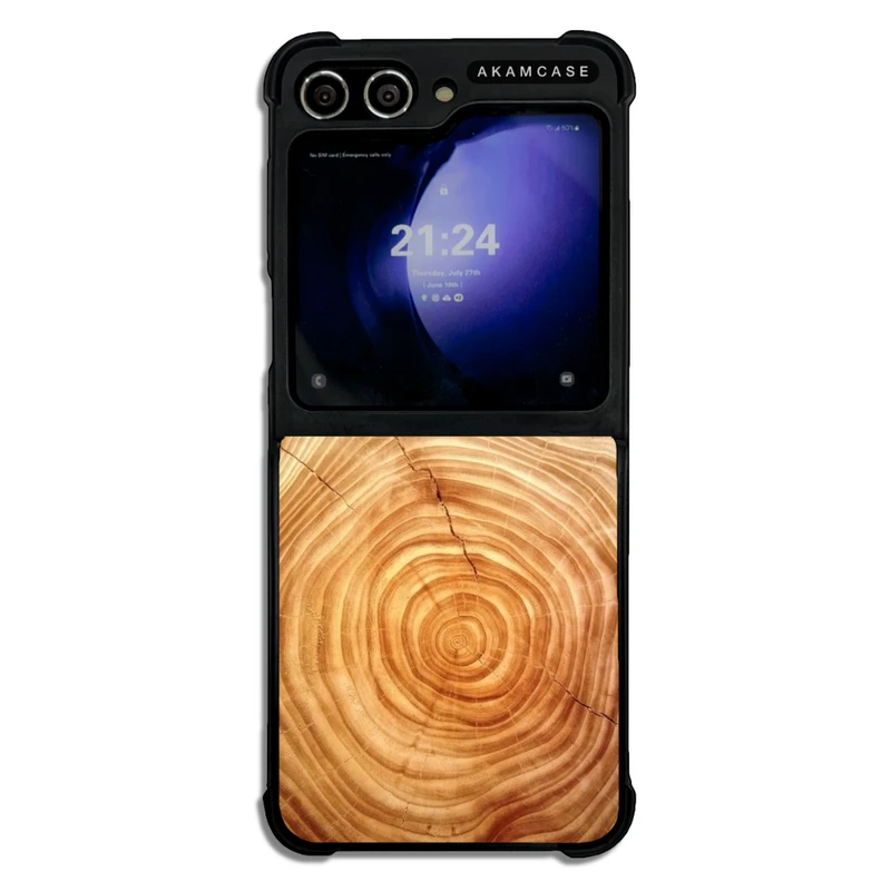 کاور آکام مدل AMC-WSGZFLIP5-WOOD-2 مناسب برای گوشی موبایل سامسونگ Galaxy Z Flip 5