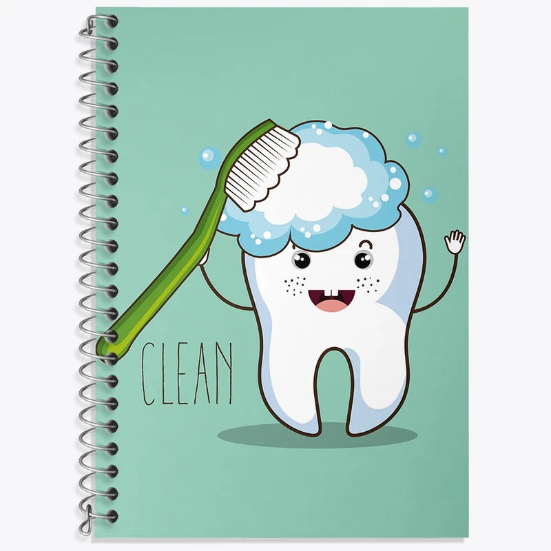 دفتر لغت 50 برگ خندالو طرح دندان و دندان پزشکی کودکانه کد 36755