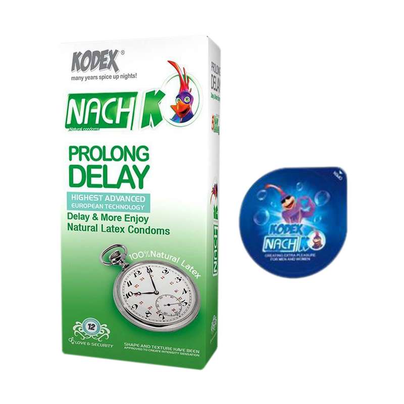 کاندوم ناچ کدکس مدل Prolong Delay بسته 12 عددی به همراه کاندوم ناچ کدکس مدل بلیسر