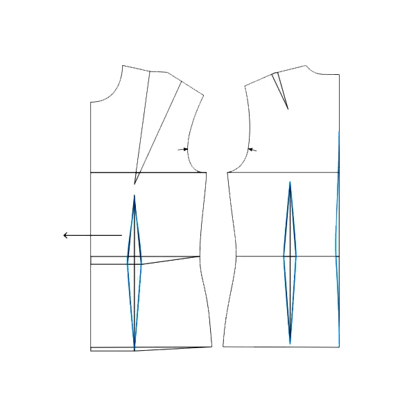 الگو بالاتنه و آستین زنانه متد ABM سایز 46