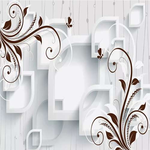 پوستر دیواری سه بعدی مدل پیچک زمینه هندسی DVRF1965