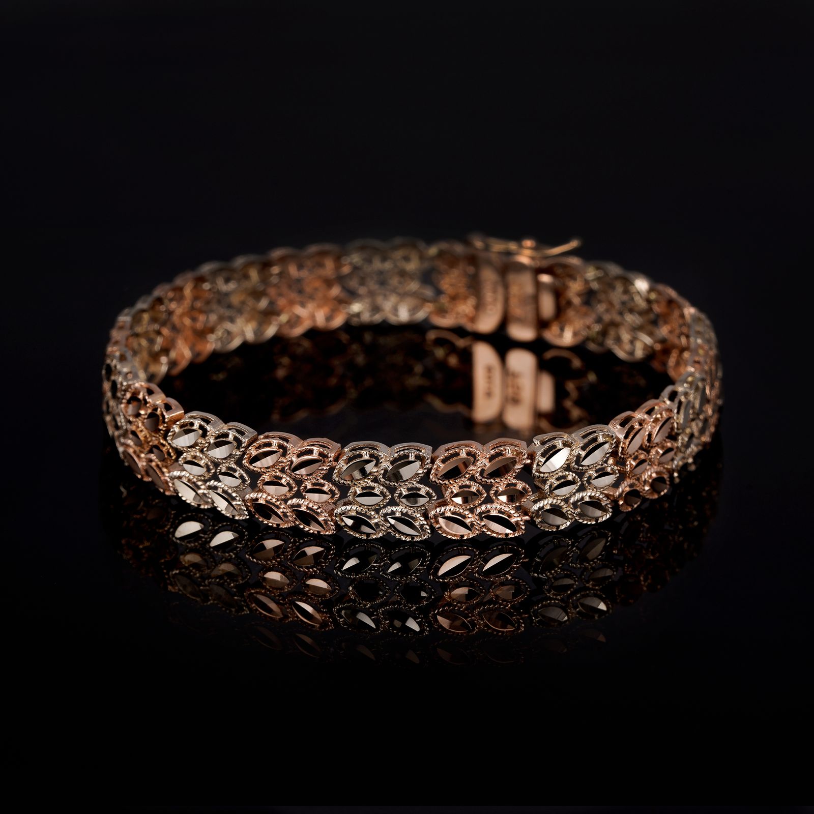 دستبند طلا 18 عیار زنانه جواهری سون مدل 4346 -  - 2