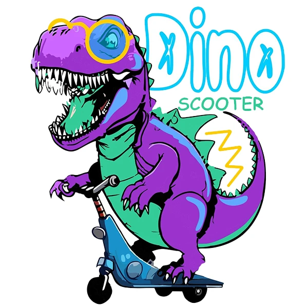 استیکر پارچه و لباس پاد آفرین طرح کارتونی دانیاسور کد 3555