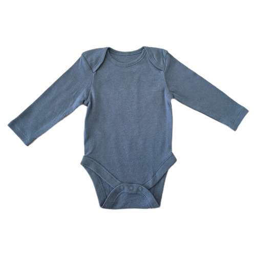 بادی آستین بلند نوزادی مدل یقه لاله ای ساده