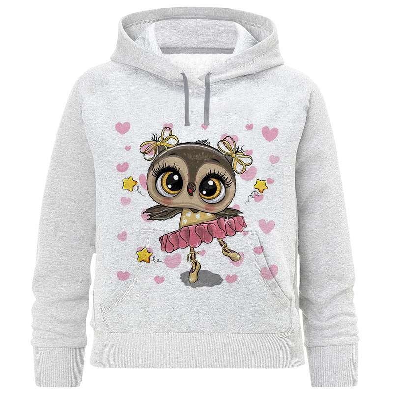 هودی دخترانه مدل جغد F1060