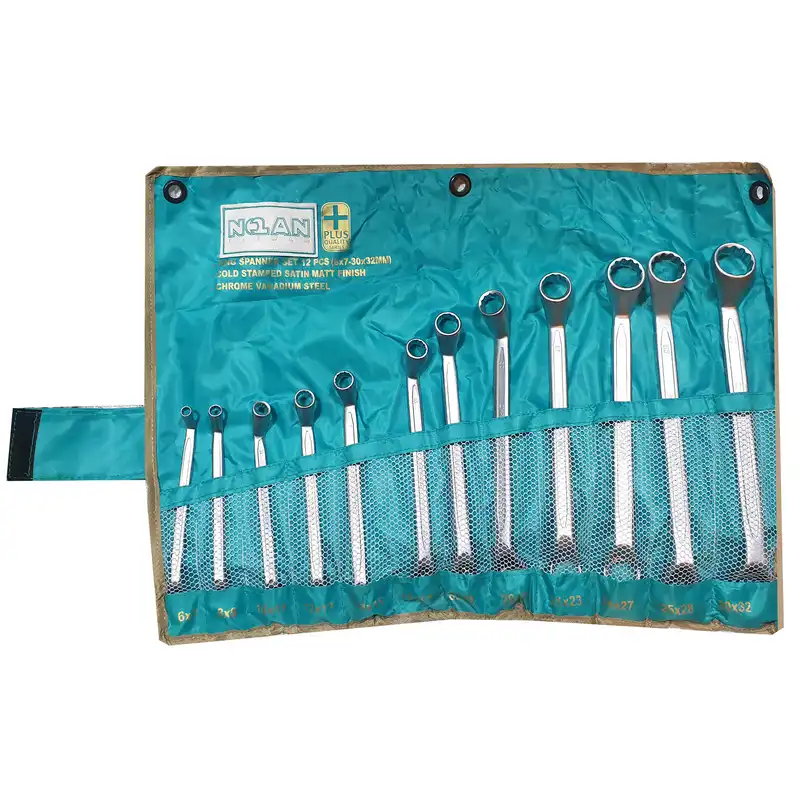 مجموعه 12 عددی آچار دوسر رینگی نولان مدل 012