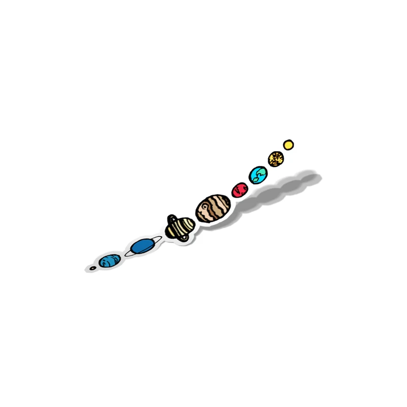 استیکر تزئینی موبایل و تبلت لولو مدل سیاره های منظومه شمسی The Planets of the Solar System کد 802