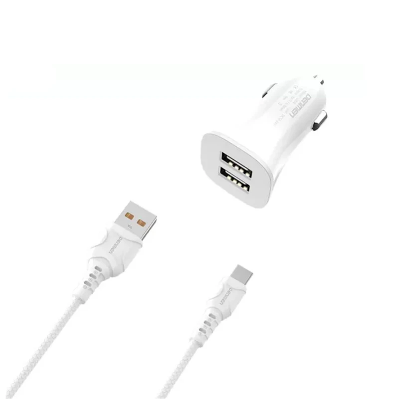 شارژر فندکی دنمن مدل DZ06V به همراه کابل تبدیل microUSB