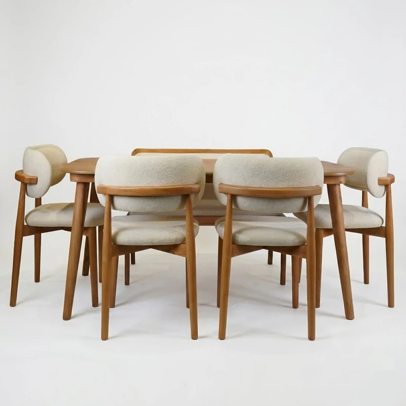 میز و صندلی ناهارخوری شش نفره مدل دنیز