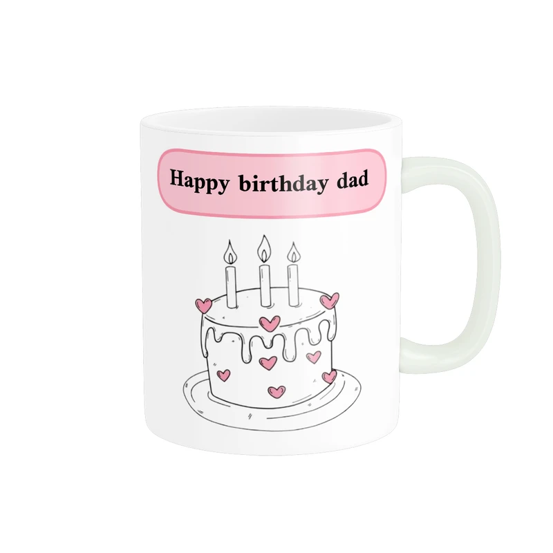 ماگ پاد آفرین مدل فانتزی طرح تولدی تولدت مبارک بابا کد p11822