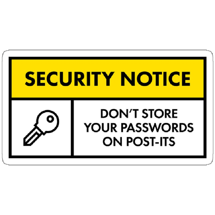 استیکر لپ تاپ مدل  Store Passwords On Post-its
