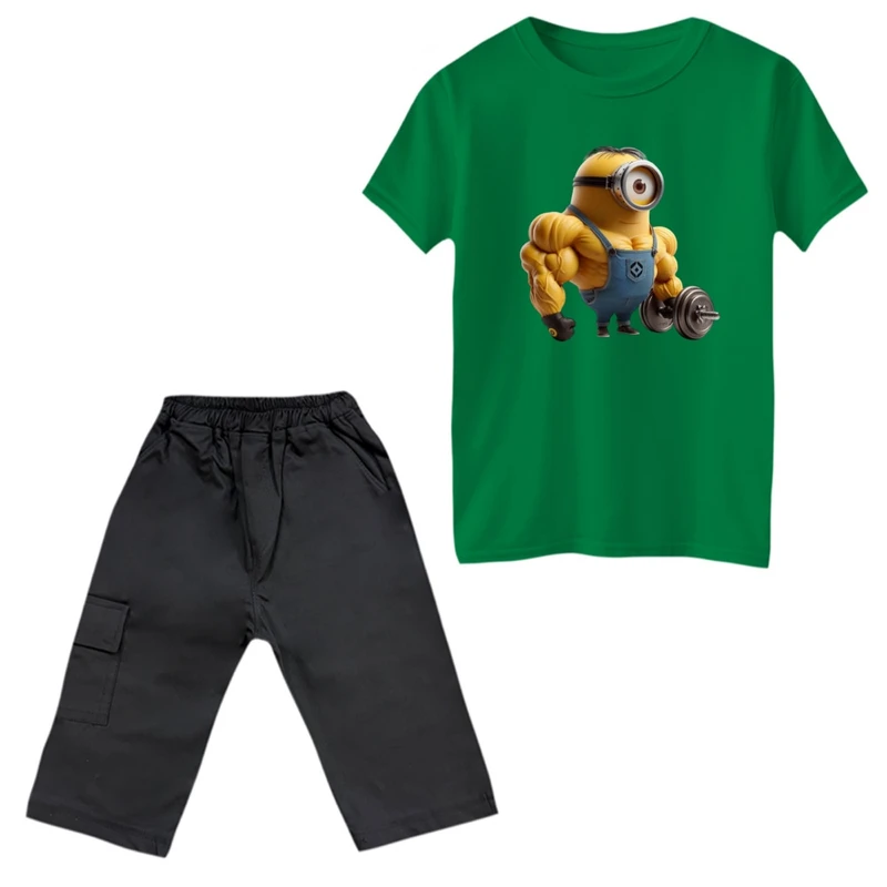 ست تی‌شرت و شلوارک پسرانه مدل مینیون کد 18