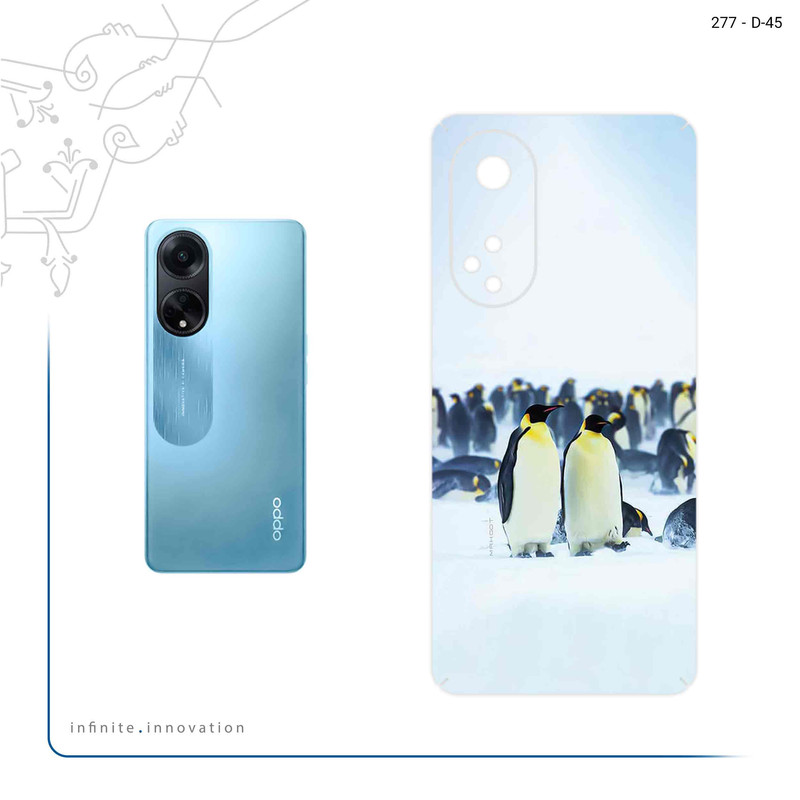 برچسب پوششی ماهوت مدل Penguin مناسب برای گوشی موبایل اپو A98