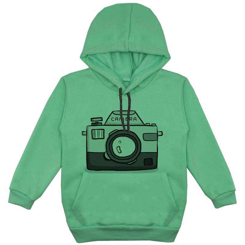 هودی پسرانه مدل دوربین عکاسی F70 رنگ سبز