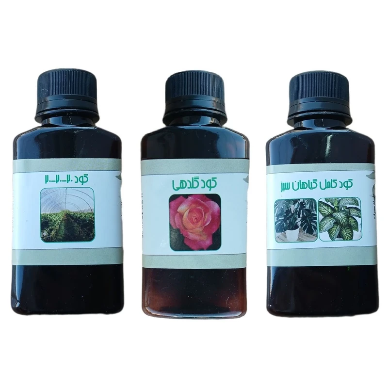 کود مایع کامل سه بیست و کود کامل گیاهان سبز و کود گلدهی مدل life drop حجم 110 میلی لیتر بسته 3 عددی