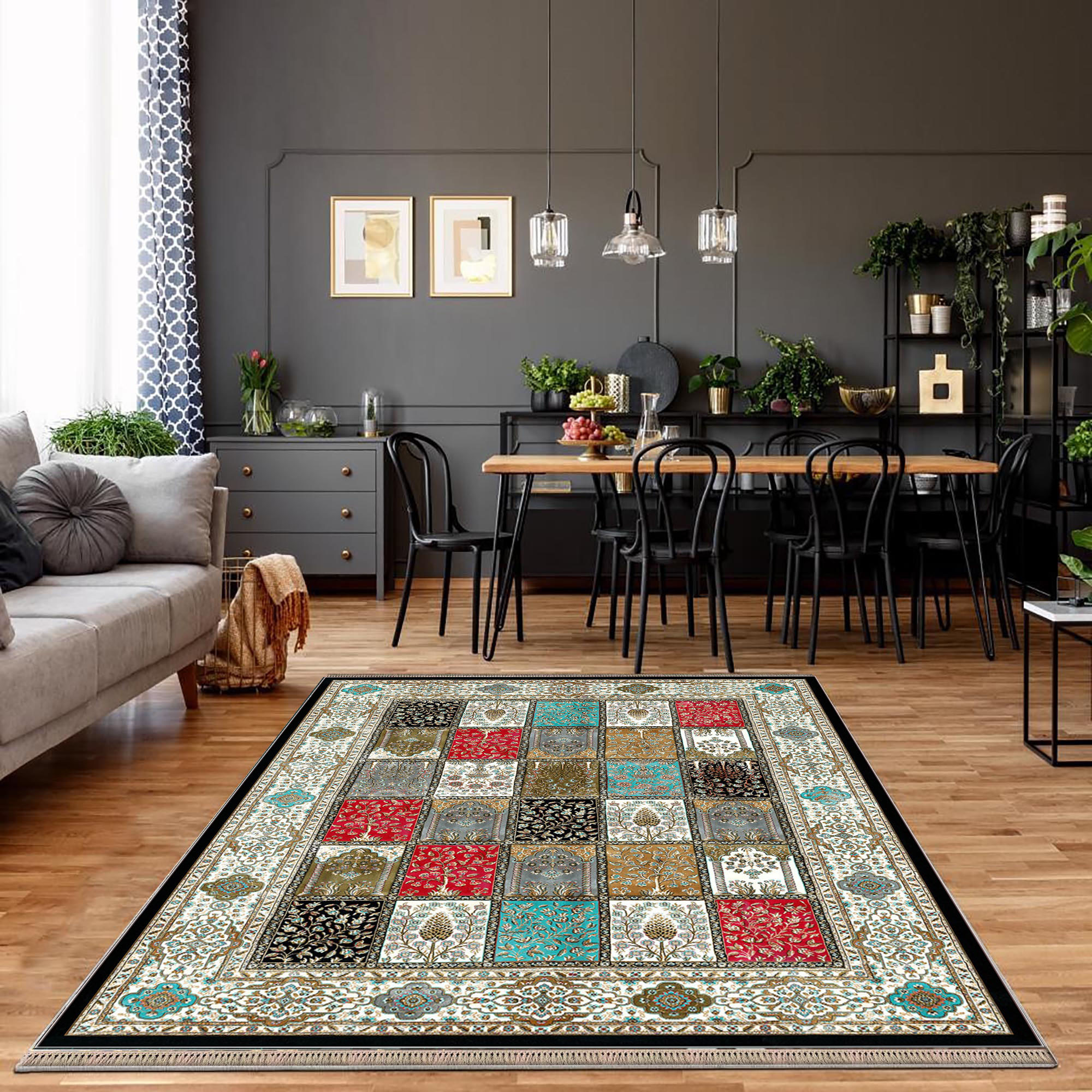 فرش پارچه ای مدل ترمزدار طرح سنتی