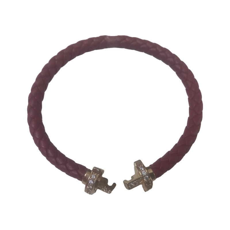دستبند دخترانه مدل چرمی بافته