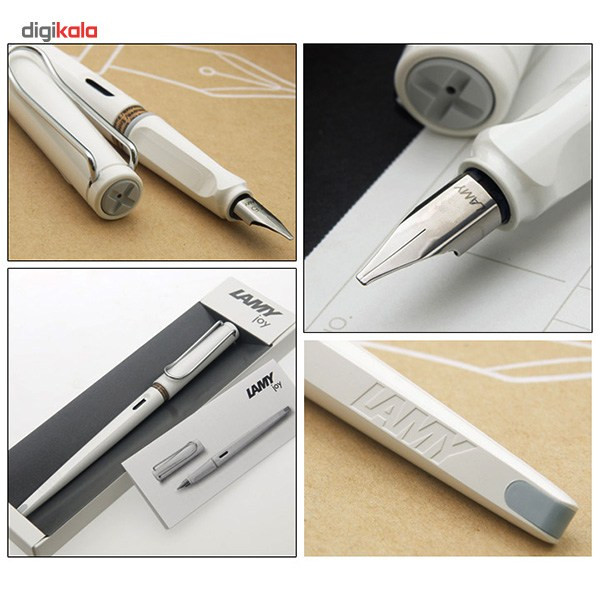 خودنویس لامی مدل Joy White Special Edition - قطر نوشتار EF