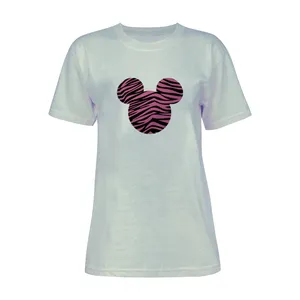 تی شرت آستین کوتاه زنانه مدل میکی موس کد L81 رنگ طوسی