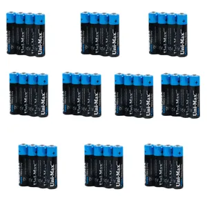 باتری نیم قلمی یونی مکس مدل Extra Heavy Duty R03P-UM4 بسته 40 عددی