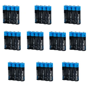 باتری نیم قلمی یونی مکس مدل Extra Heavy Duty R03P-UM4 بسته 40 عددی