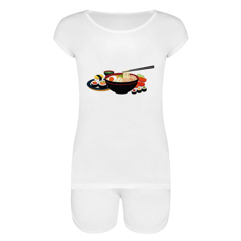 ست تی شرت و شلوارک زنانه مدل TSHSH01-2