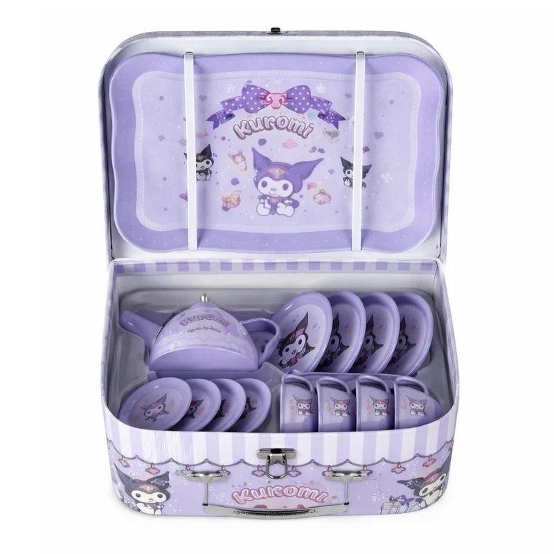 ست اسباب بازی آشپزخانه مدل چای خوری کرومی فلزی همراه با ست عصرانه خوری 