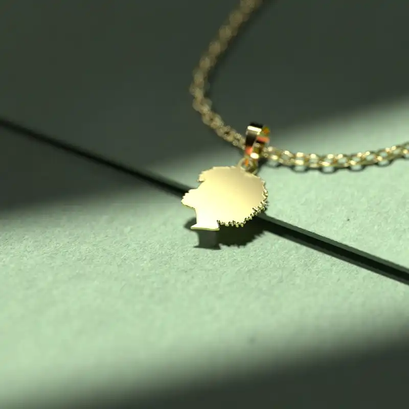 گردنبند طلا 18 عیار زنانه مدوپد مدل هندسی کد CA10494