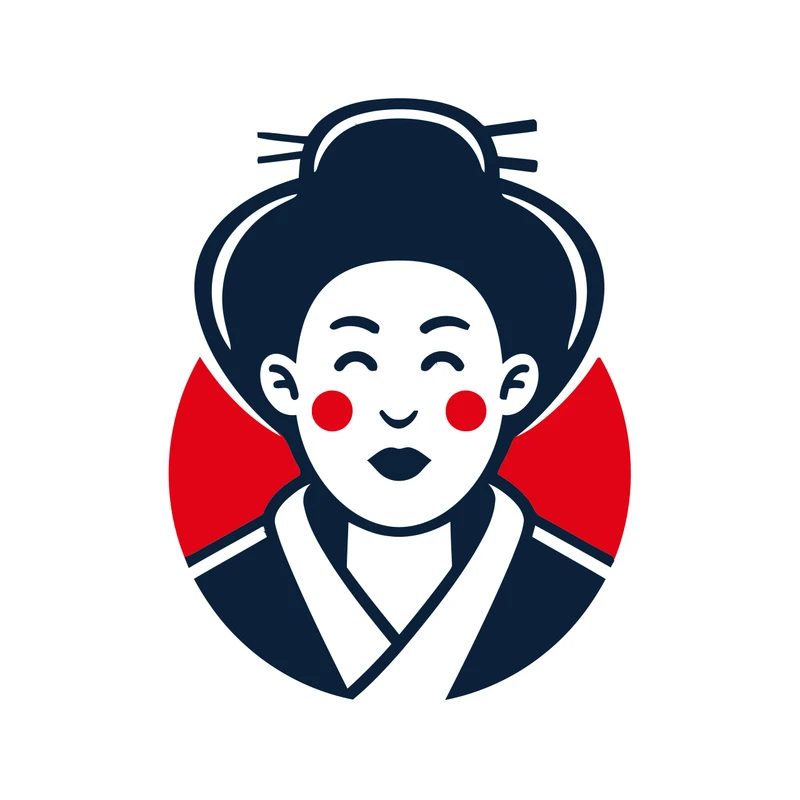 استیکر خودرو طرح خانم ژاپنی کد 1834