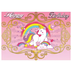 بنر تولد مسترتم طرح یونیکورن رزولوشن پلاس 