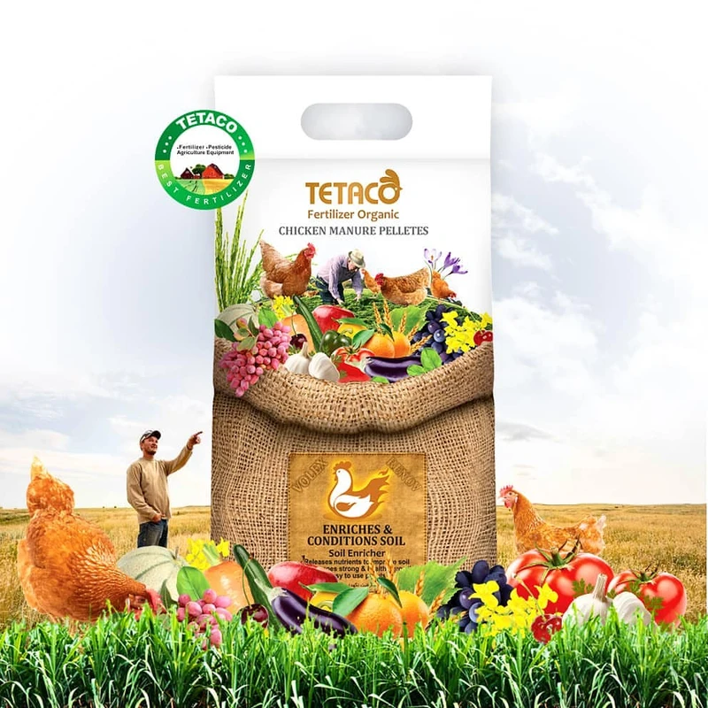 عکس شماره 5 : کود پلت مرغی غنی شده تتاکو مدل vigorous وزن 10 کیلوگرم