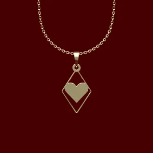 گردنبند طلا 18 عیار زنانه مدوپد مدل قلب کد MM2-1-1238