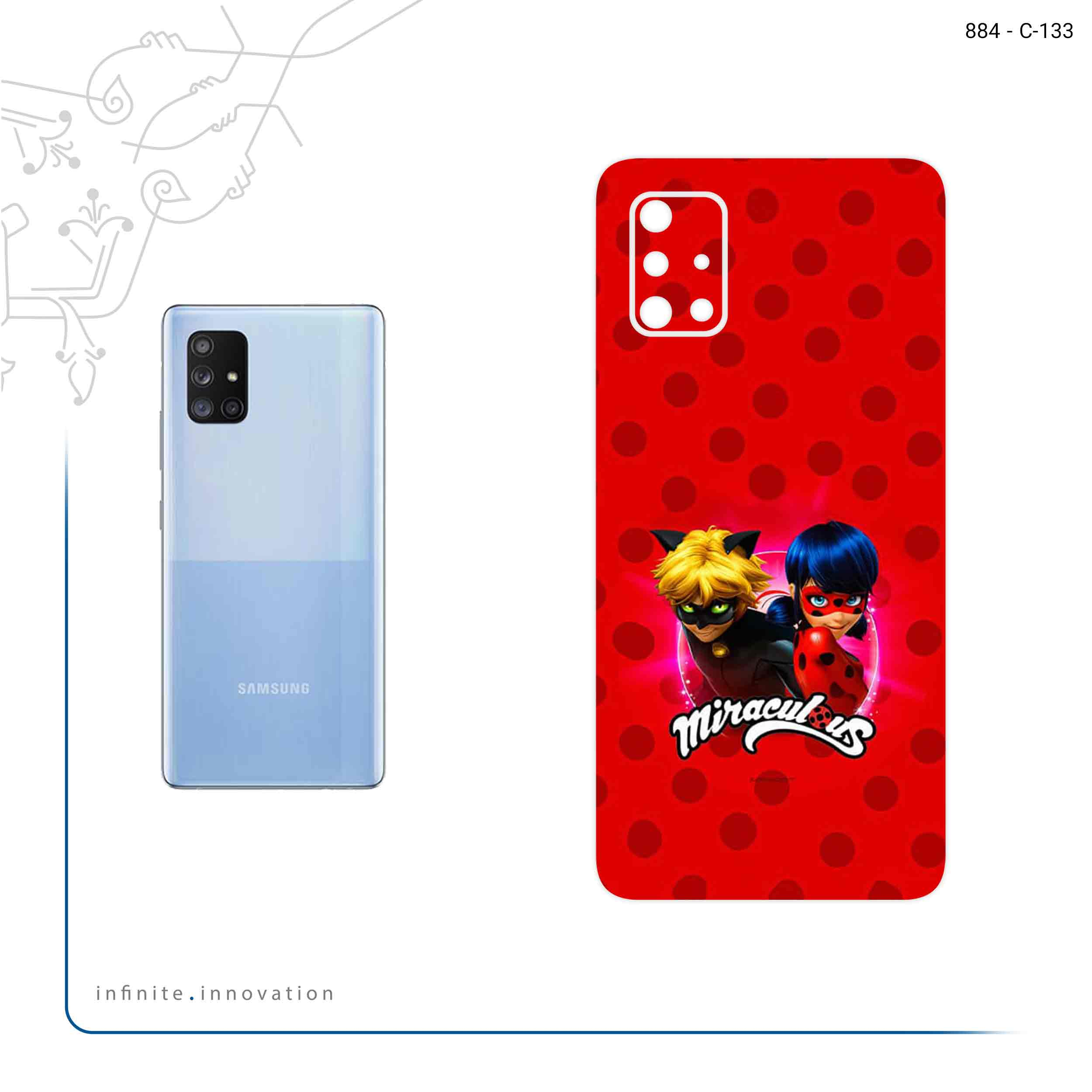 برچسب پوششی ماهوت مدل Ladybug and Cat Noir مناسب برای گوشی موبایل سامسونگ Galaxy A71 5G