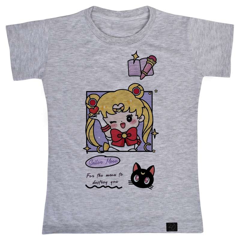 تی شرت آستین کوتاه دخترانه 27 مدل SAILOR MOON کد WN978