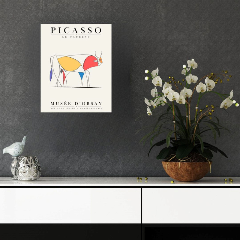 پوستر مدل پیکاسو-  تصویر گاو  