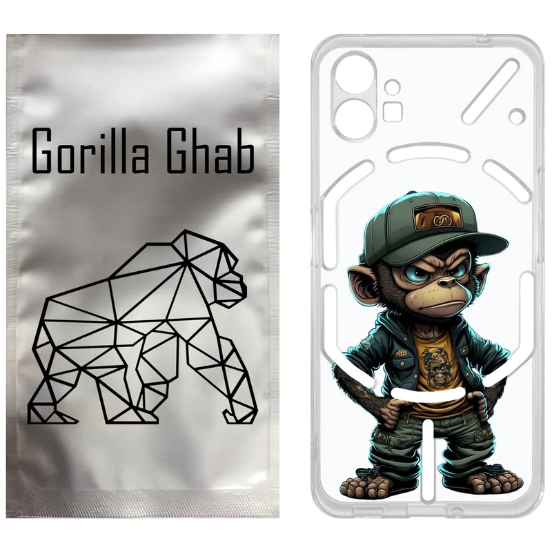 کاور گوریلا قاب مدل CLG کد 37 طرح Monkey مناسب برای گوشی موبایل ناتینگ فون Phone 1