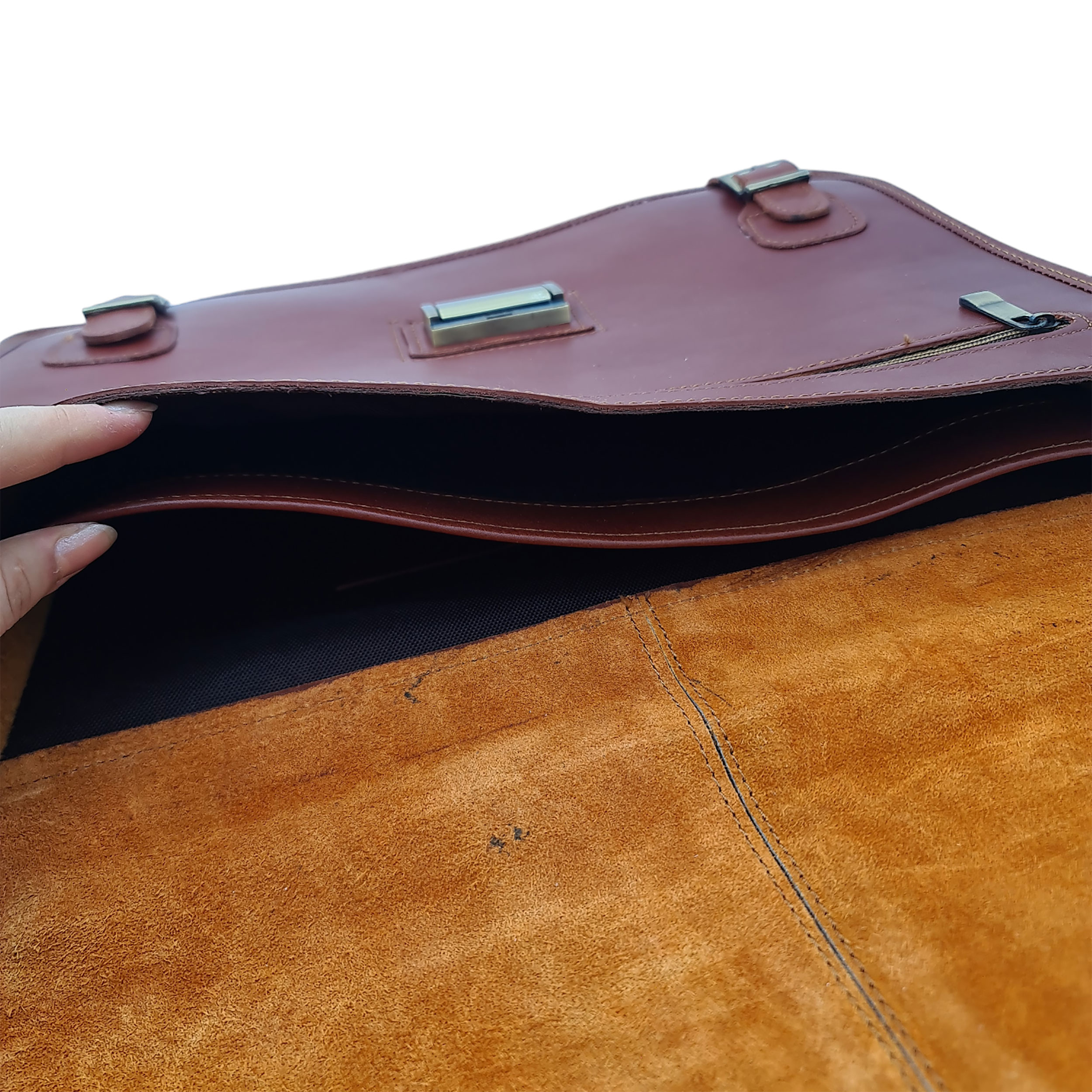کیف دستی مدل چرم طبیعی گاوی کد A_8860
