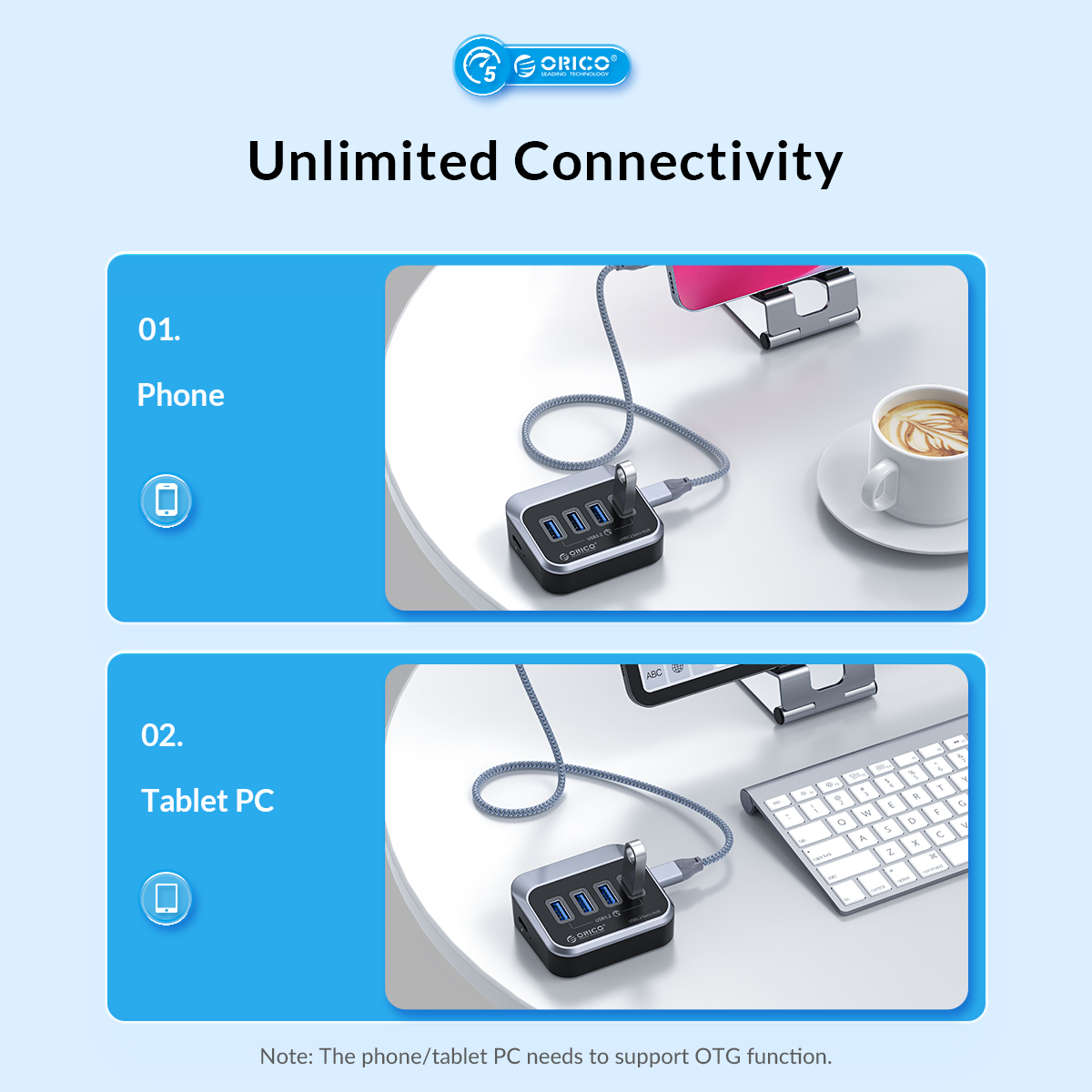 هاب 7 پورت USB اوریکو مدل M3U3-7AQ