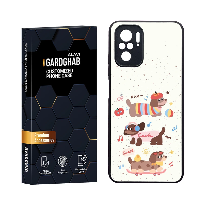 کاور گارد قاب مدل دورژله ای فانتزی مناسب برای گوشی موبایل شیائومی Redmi Note 10 4G / Note 10s / Poco M5s