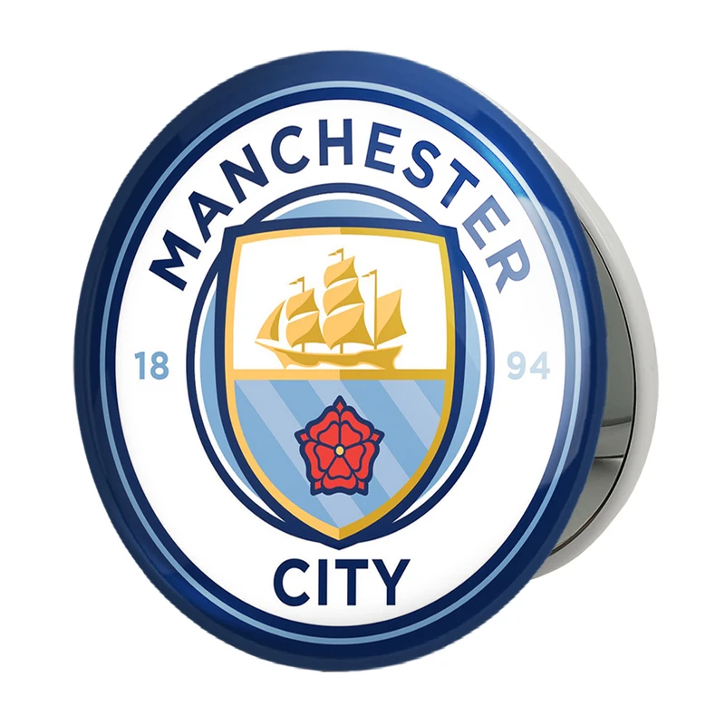 آینه جیبی خندالو طرح باشگاه منچسترسیتی Manchester City مدل تاشو کد 1988 