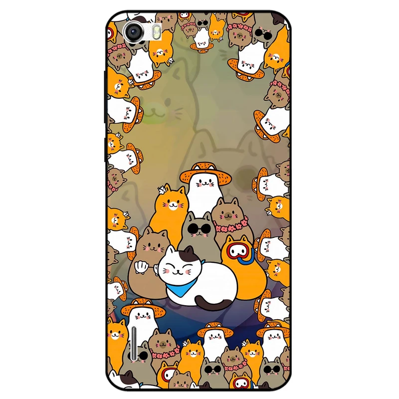 کاور مگافون طرح گربه مدل 7717 مناسب برای گوشی موبایل آنر 6