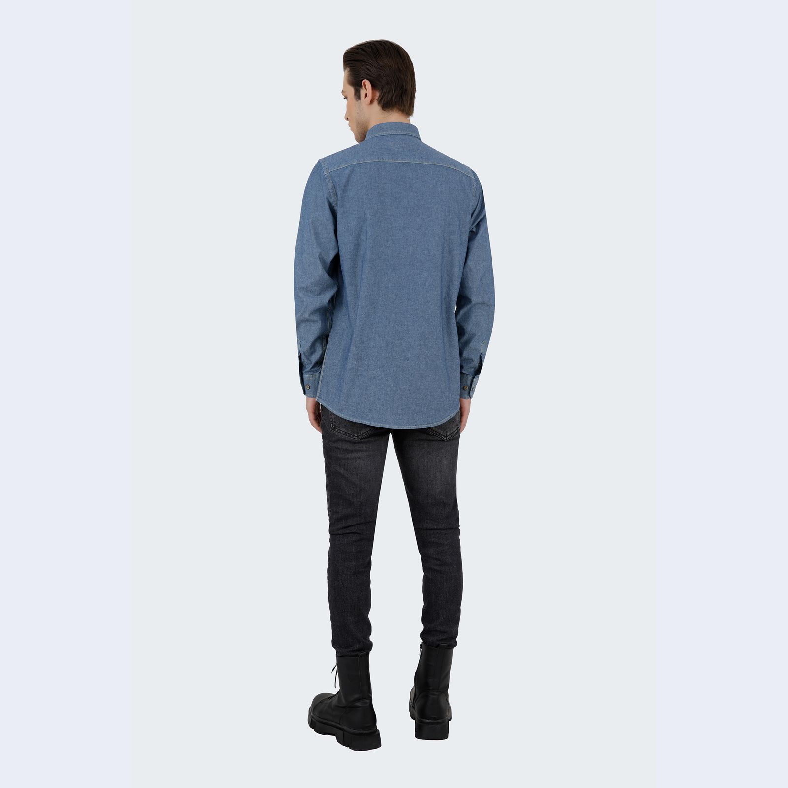 پیراهن آستین بلند مردانه پاتن جامه مدل جین 102121020260098 -  - 4