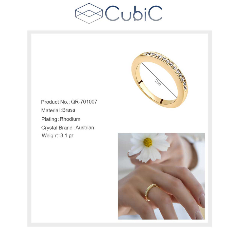انگشتر زنانه کوبیک مدل QR-701007