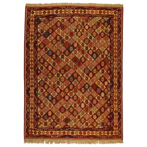 گلیم دستبافت یک و نیم متری مدل ورنی کد 990917